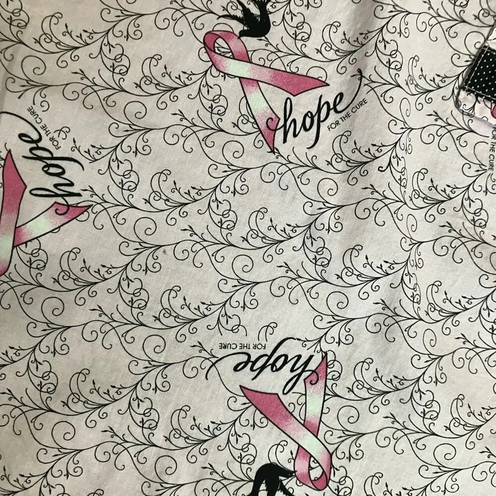 Chic Pink and Black Kitchen Apron Cancer Awareness